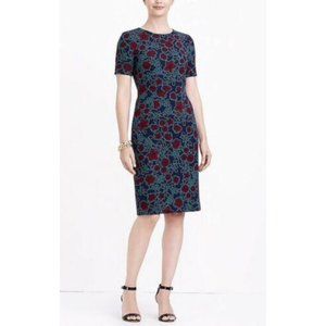 J. Crew Floral Short Sleeve Dress